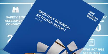 Business activity report promo graphic