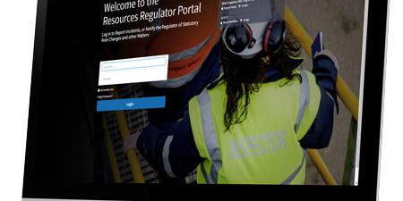 Mock-up of Regulator portal interface