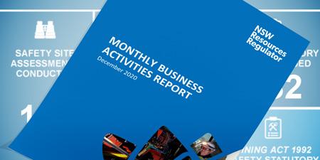 Photo of the December 2020 business activities report