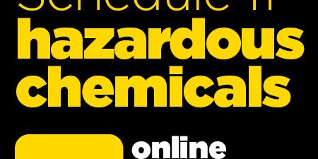 Schedule 11 hazardous chemicals notifications
