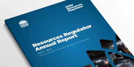 Image of the Resources Regulator annual report laying on a white background.
