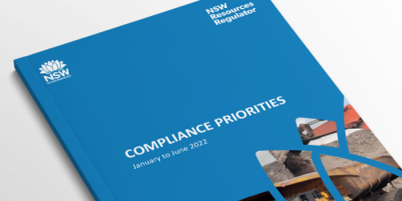 Image of the Resources Regulator Compliance Priorities report laying on a white background.